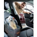 PETTY COMFORT 3 Fonksiyonlu Konsol taşıma Çantası-köpek araba koltuğu-köpek Yatağı-evde Dışarda Arabada (Gri kazayağı)