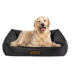 PETTY COMFORT-Büyük ırk Köpek Yatağı-Orta ırk köpek yatağı-Yıkanabilir-Silinebilir-Elyaf Dolgulu-Yerli üretim (Antrasit, X-Large)