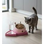 Petza Köpek ve Kedi Mama & Su Kabı Elkeats Pembe