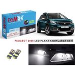 Peugeot 2008 LED Plaka Aydınlatma Ampul Seti FEMEX Parlak Beyaz