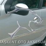 Peugeot 206 1998 Üzeri Krom 2 Parça Ayna Kapağı