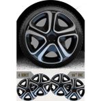 Peugeot 206 207 208 16'' Inç Jant Kapağı 4 Adet Çift Renk 313
