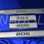 Peugeot 206 Krom Kapı Eşiği 4 Parça