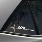 Peugeot 206 Napız Kalp Kelebek Cam için Sticker Yapıştırma