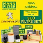 Peugeot 207 1.4 HDI Mann-Filter Filtre Bakım Seti 2006-2010