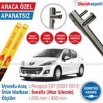 Peugeot 207 2007-2012 Muz Silecek Takımı