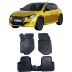 Peugeot 208 2020 ve Sonrası Araca Özel Kauçuk 4d Havuzlu Paspas Takımı - Siyah