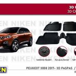 Peugeot 3008 Havuzlu 3d Paspas Niken Siyah 2016+ Sonrası