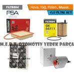 Peugeot 301 1.6 Hdi Euro 5 Filtre Bakım Seti 2012-2018 - Beyaz