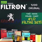 Peugeot 301 1.6 Hdi Mann Filtron Filtre Bakım Seti 2013 - 2018 (495301183)