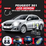 Peugeot 301 2012-2021 Uzun Far Uyumlu Şimşek Etkili Led Xenon Pro Series H1