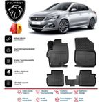 Peugeot 301 2012 ve Sonrası 4.5d Plus Havuzlu Siyah Paspas Takımı Kauçuk