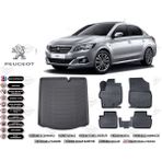 Peugeot 301 2019 Model Bagaj Havuzu Araca Özel Siyah Havuzlu Paspas Takımı Sett