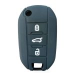 Peugeot 301 308 Anahtar Uyumlu Silikon Oto Anahtar Kumanda Kabı Kılıf Siyah