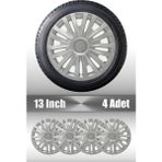 Peugeot 301 Partner 13" Inç Uyumlu 4 Adet 1 Takım Gri Kırılmaz Esnek Jant Kapağı 015 - Universal
