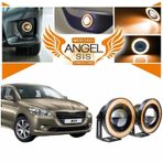 Peugeot 301 Uyumlu, Universal Mercekli Led Angel Sis Farı, 76mm Turuncu Renk