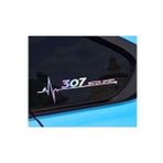 Peugeot 301 Yan Cam Sticker Oto Kapı 20 Cm X 7 Cm Holo-Chroma