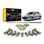Peugeot 307 LED İç Aydınlatma Ampul Seti FEMEX Parlak Beyaz