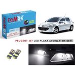 Peugeot 307 LED Plaka Aydınlatma Ampul Seti FEMEX Parlak Beyaz