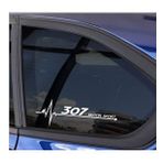 Peugeot 307 Napız Kalp Kelebek Cam İçin Sticker Yapıştırma