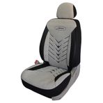 Peugeot 307 Uyumlu Keten Kumaş Oto Koltuk Kılıfı - Bej-siyah