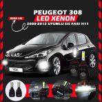 Peugeot 308 2008-2012 Sis Farı Uyumlu Şimşek Etkili Led Xenon Light Series H1