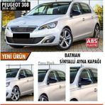 Peugeot 308 2014-2021 Sinyalli Batman Yarasa Ayna Kapağı Piano Black Abs Plastik