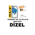 Peugeot 407 2.0 Hdı Dizel Filtre Seti+Delphi Bakım Seti Mazot Filtresi Hariç