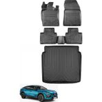Peugeot 408 2023 ve Sonrası Bagaj Havuzu+Araca Özel Üretim 3D Havuzlu Paspas Takımı - Siyah