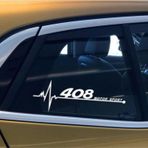 Peugeot 408 Yan Cam Sticker Oto Kapı Çıkartma 20cmx7cm