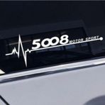 Peugeot 5008 Yan Cam Sticker Oto Kapı Çıkartma 20cmx7cm