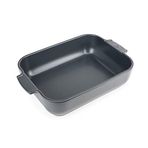Peugeot Appolia dikdörtgen saplı fırın kabı, seramik, arduvaz/gri, 7,2 x 31 x 21,7 cm, kapasite: yakl. 2 l, 60060