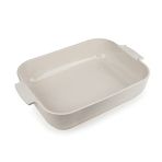 Peugeot Appolia dikdörtgen saplı fırın kabı, seramik, ekru/beyaz, 8,3 x 40,5 x 27 cm, kapasite: yakl. 4 l, 60008