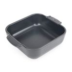 Peugeot Appolia kare saplı fırın kabı, seramik, arduvaz/gri, 6 x 21 x 21 cm, kapasite: yakl. 1 l, 60220