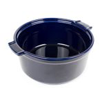 Peugeot - Appolia Sufle Tabağı - Kulplu Seramik Fırın - Mavi, 8,8 x 3 inç