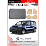 Peugeot Bipper 2008 Sonrası 4d Bagaj ve Pro Serisi Havuzlu Bej Paspas Takımı - Siyah