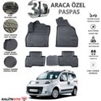 Peugeot Bipper 2024 Model Tam Uyumlu Kokusuz 3D Havuzlu Paspas - Siyah