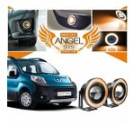 Peugeot Bipper Uyumlu, Universal Mercekli Led Angel Sis Farı, 76mm Turuncu Renk