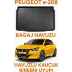 Peugeot E 208 Elektrikli 2021+ 3D Bagaj Havuzu Premium - Siyah