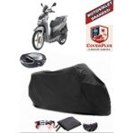 Peugeot Lxr 200I Branda Siyah Arka Çanta Uyumlu(Topcase) Motosiket Brandası Motor Örtüsü Çadır Su Geçirmez Motosiklet Kılıfı Motor Brandası,lastikli,taşıma Torbalı