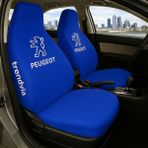 Peugeot Ön ve Arka Oto Koltuk Kılıfı Penye Servis Tipi Kılıf Seti - Mavi