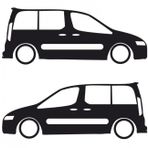 Peugeot Partner Tepe Arka kelebek Cam Sticker