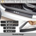 Peugeot RCZ 4 Adet Karbon Kapı Eşiği Sticker