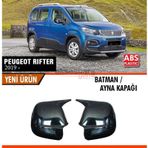 Peugeot Rifter 2019+ Uyumlu Yarasa Batman Ayna Kapağı Piano Black