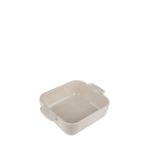 PEUGEOT - Seramik kare fırın kabı - 18 cm (saplar dahil) x 11,4 cm x 5,1 cm - Kapasite: 0,66 l - Ekru