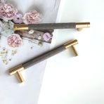 Pexintek 2 Adet Dolap Kulpu Altın Modern Mobilya Kulpları 128 mm Delik Mesafesi Gardrop Kapı Kulpları Mutfak çekmece Kulpları Dolapları Komodin Dolap için Vintage Kulplar (Altın Grisi)