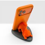 Peynir3D Kedi Tasarımlı Telefon & Tablet Tutucu Stand – Masaüstü Dekoratif Stand - Turuncu