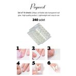 PEYWEST 240 Adet Takma Tırnak Yapıştırıcı Protez Yapıştırıcı Jel Sticker Tak Çıkar Yapıştırma Bandi