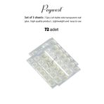 PEYWEST 72 Adet Zararsız Tırnak Yapıştırıcı Sticker Çift Taraflı Tak Çıkar Tırnak Yapıştırma Bandı