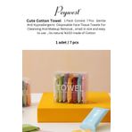 PEYWEST 7'li Pro Steril %100 Cotton Travel Makyaj Temizleme Mendili Yüz Bakım Havlusu Tek Kullanımlık
